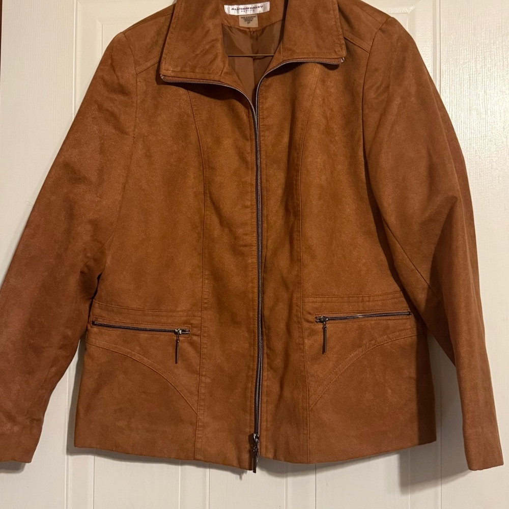 Allison Daley Tan Suede Jacket